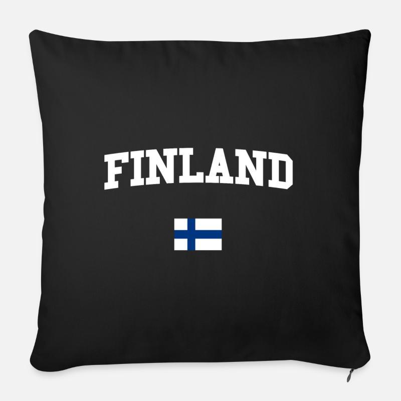 FINNLAND - Sofakissenbezug 45 x 45 cm - Schwarz