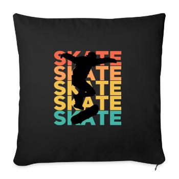 Skate Print - Sofakissenbezug 45 x 45 cm - Schwarz - Vorne