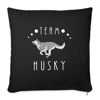 Team Husky - Gray and White - Sofa pillowcase 17,3'' x 17,3'' (45 x 45 cm) - black - Front