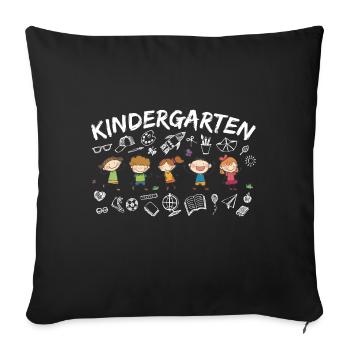Kindergarten Kindertagesstätte Erzieher Hortner - Sofakissenbezug 45 x 45 cm - Schwarz - Vorne