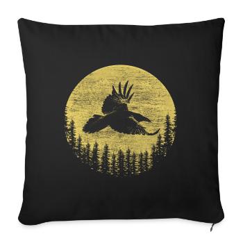 Raven soul animal - Sofa pillowcase 17,3'' x 17,3'' (45 x 45 cm) - black - Front