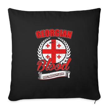 Georgian blood - Sofa pillowcase 17,3'' x 17,3'' (45 x 45 cm) - black - Front
