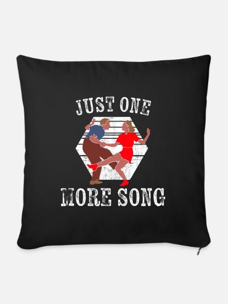 Lindy Hop | Swing | Swing Musik | Geschenkidee - Sofakissenbezug 45 x 45 cm - Schwarz