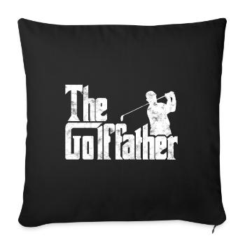 T-shirt drôle de jeu de golf du père de golf - Housse de coussin décorative 45 x 45 cm - noir - Devant