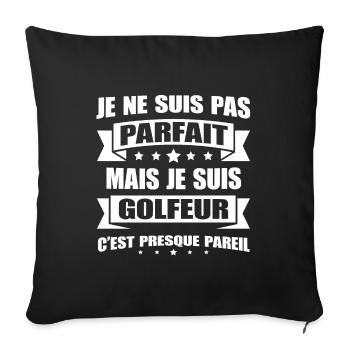 JE SUIS GOLFEUR - Housse de coussin décorative 45 x 45 cm - noir - Devant