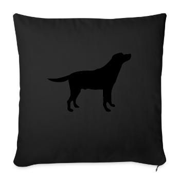 Hund Nr.2 - Sofakissenbezug 45 x 45 cm - Schwarz - Vorne