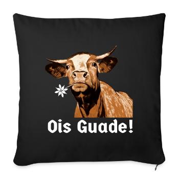 Ois Guade bayerisch Alles Gute Geburtstag lustig - Sofakissenbezug 45 x 45 cm - Schwarz - Vorne