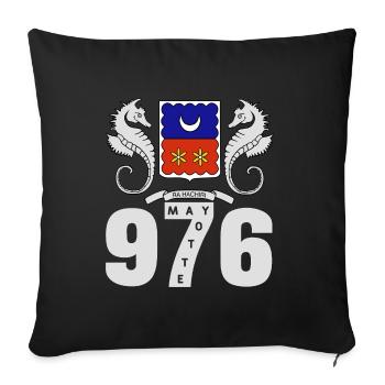 MAYOTTE - Sofa pillowcase 17,3'' x 17,3'' (45 x 45 cm) - black - Front