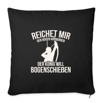 Bogenschießen - Sofakissenbezug 45 x 45 cm - Schwarz - Vorne