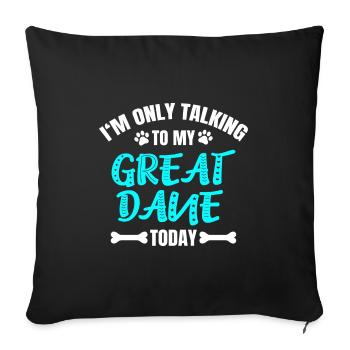 Great Dane Great Dane - Sofa pillowcase 17,3'' x 17,3'' (45 x 45 cm) - black - Front