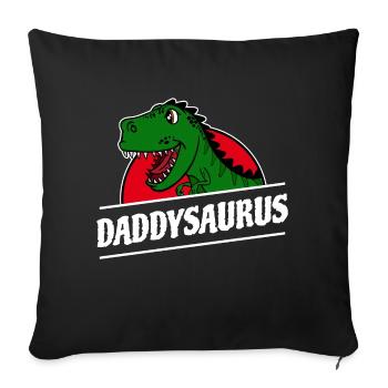 Papa Fête des Pères Fête des Hommes Heureux Papa Père - Housse de coussin décorative 45 x 45 cm - noir - Devant