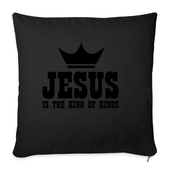 Jesus Christ God God - Sofa pillowcase 17,3'' x 17,3'' (45 x 45 cm) - black - Front