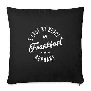 Frankfurt - Sofa pillowcase 17,3'' x 17,3'' (45 x 45 cm) - black - Front
