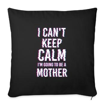 Parents parenting - Sofa pillowcase 17,3'' x 17,3'' (45 x 45 cm) - black - Front