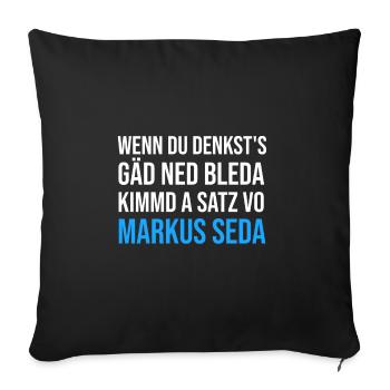 Markus Söder - Sofakissenbezug 45 x 45 cm - Schwarz - Vorne