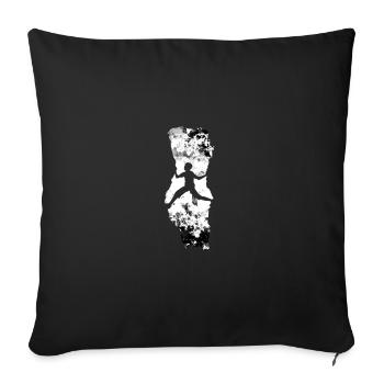 Escalade - Housse de coussin décorative 45 x 45 cm - noir - Devant