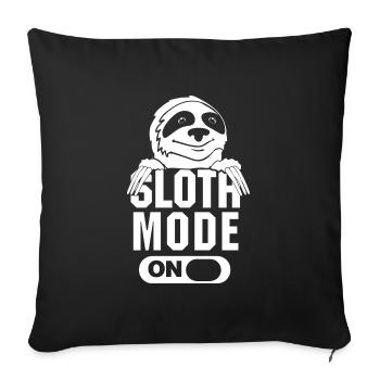 Sloth Mode A Funny Chill Relax Sleep - Sofa pillowcase 17,3'' x 17,3'' (45 x 45 cm) - black - Front