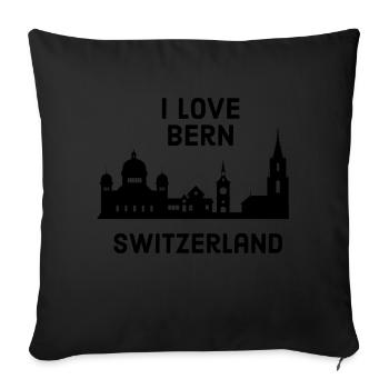 Bern - Sofa pillowcase 17,3'' x 17,3'' (45 x 45 cm) - black - Front
