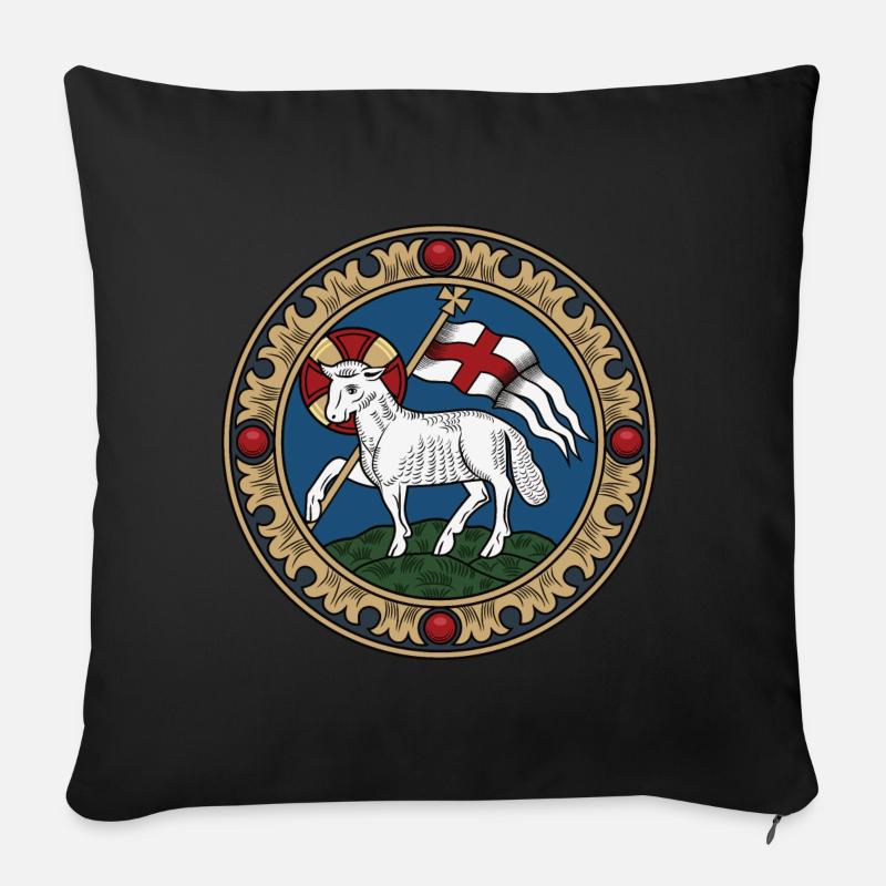 Agnus Dei Lamm Gottes Jesus Osterlamm - Sofakissenbezug 45 x 45 cm - Schwarz