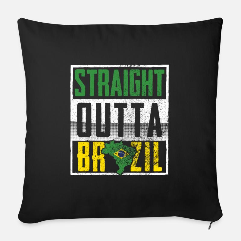 Direkt Aus Brasilien - Sofakissenbezug 45 x 45 cm - Schwarz
