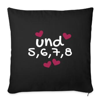 Tanzen Tanz Tanzkurs Rhythmus - Sofakissenbezug 45 x 45 cm - Schwarz - Vorne