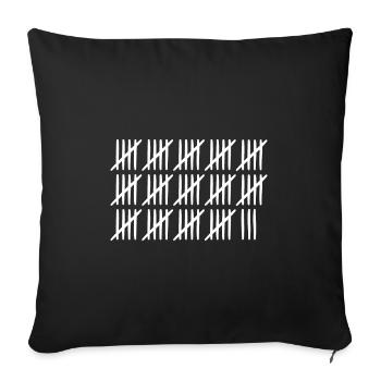 73 birthday tally sheet 73 years old - Sofa pillowcase 17,3'' x 17,3'' (45 x 45 cm) - black - Front