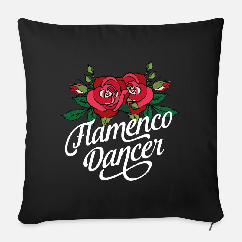 Flamenco Tänzer - Sofakissenbezug 45 x 45 cm - Schwarz