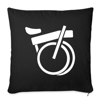 Un simple vélo pliant qui est pratique et partout - Housse de coussin décorative 45 x 45 cm - noir - Devant