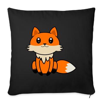 Animal sauvage - Housse de coussin décorative 45 x 45 cm - noir - Devant