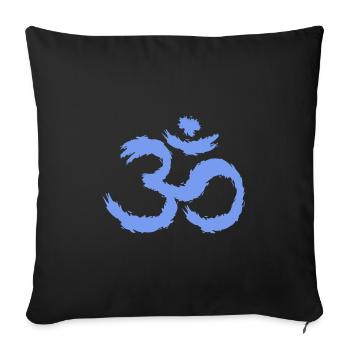 Om Yoga Shirt for Meditation - Sofa pillowcase 17,3'' x 17,3'' (45 x 45 cm) - black - Front