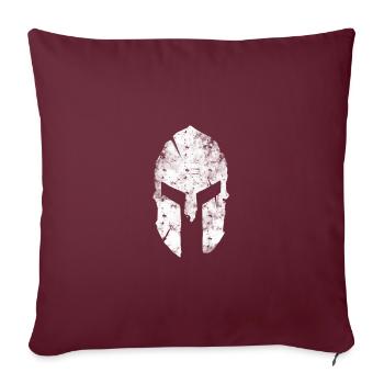 Casque sparte - Housse de coussin décorative 45 x 45 cm - bordeaux - Devant