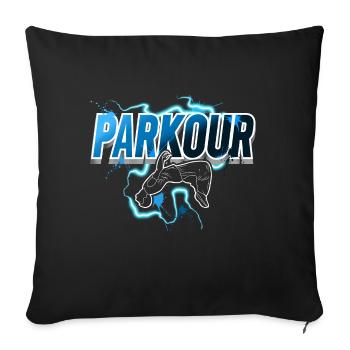 Parkour - Housse de coussin décorative 45 x 45 cm - noir - Devant