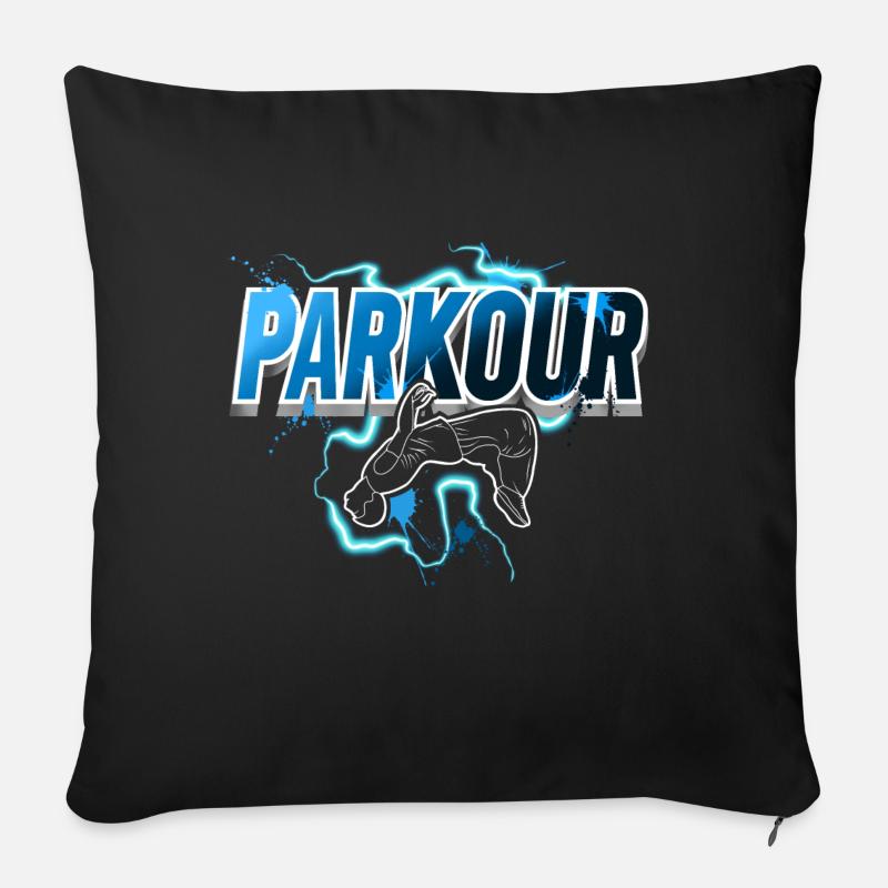 Parkour - Sofakissenbezug 45 x 45 cm - Schwarz