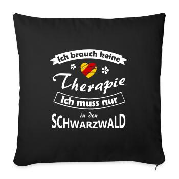 Schwarzwald Therapie Baden - Sofakissenbezug 45 x 45 cm - Schwarz - Vorne