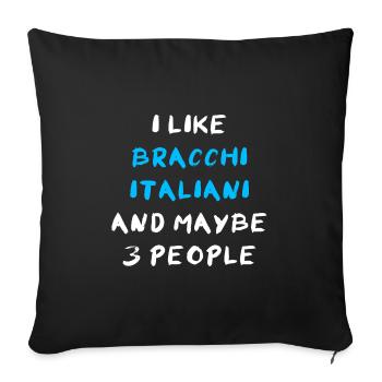 Bracco Italiano - Housse de coussin décorative 45 x 45 cm - noir - Devant