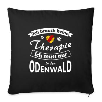 Odenwald Therapie - Sofakissenbezug 45 x 45 cm - Schwarz - Vorne