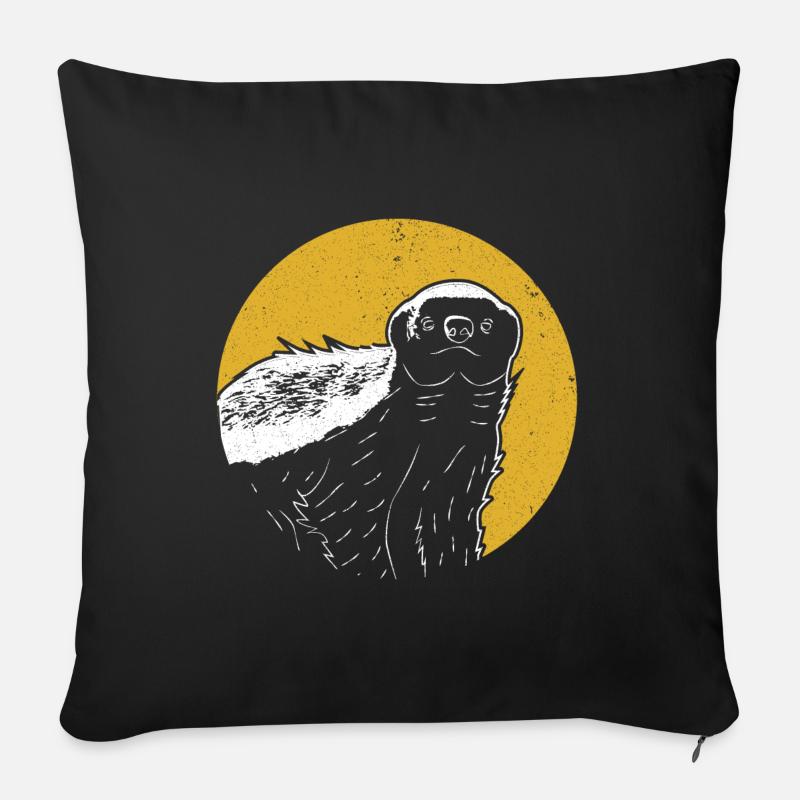 Honigdachs Giftresistent - Sofakissenbezug 45 x 45 cm - Schwarz