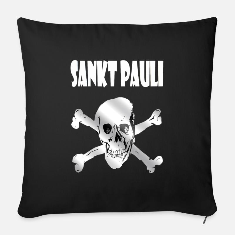 St Pauli Design - Sofakissenbezug 45 x 45 cm - Schwarz