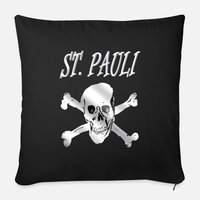 St Pauli Design - Sofakissenbezug 45 x 45 cm - Schwarz