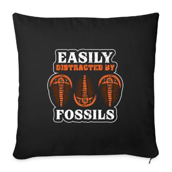 Archäologe Beruf Fossil - Sofakissenbezug 45 x 45 cm - Schwarz - Vorne