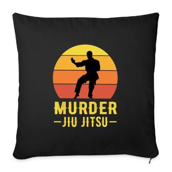 Assassiner brésilien Jiu Jitsu BJJ Martial Arts Funny - Housse de coussin décorative 45 x 45 cm - noir - Devant