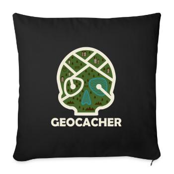Géocaching géocaching - Housse de coussin décorative 45 x 45 cm - noir - Devant