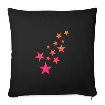 Astérisque motif décoration - Housse de coussin décorative 45 x 45 cm - noir - Devant
