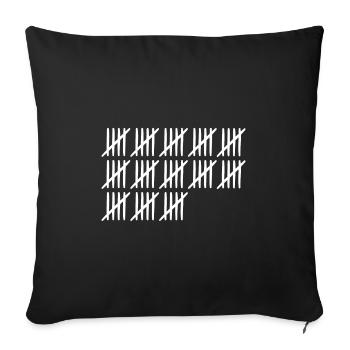 65 anniversaire Liste-barres - 65 ans - Housse de coussin décorative 45 x 45 cm - noir - Devant