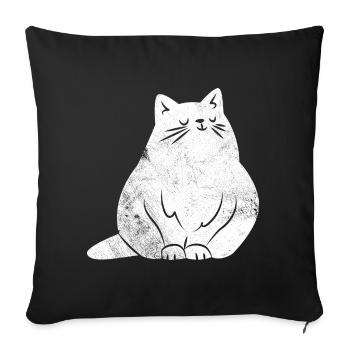 Chat chat chat - Housse de coussin décorative 45 x 45 cm - noir - Devant