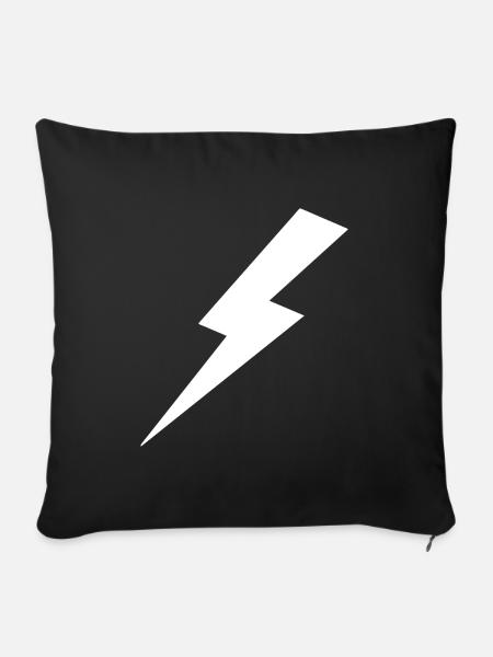 Lightning Bolt - Sofakissenbezug 45 x 45 cm - Schwarz