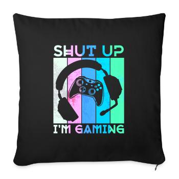 Gamer Headset Controller Stater Gamer Gamer - Housse de coussin décorative 45 x 45 cm - noir - Devant