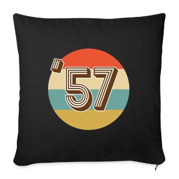 1957 Vintage Vintage - Sofa pillowcase 17,3'' x 17,3'' (45 x 45 cm) - black - Front