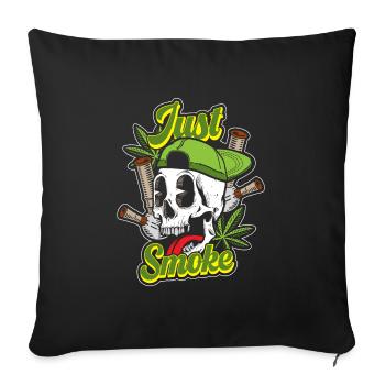 Marihuana Hanf Drogen - Sofakissenbezug 45 x 45 cm - Schwarz - Vorne