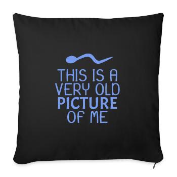 Le sperme sort drôle - Housse de coussin décorative 45 x 45 cm - noir - Devant